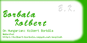 borbala kolbert business card